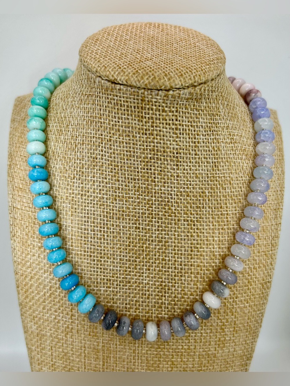 Natural Gemstone Multicolor
Beaded Boho Anthro-Style
Necklace Turquoise  colors - Picture 3 of 5